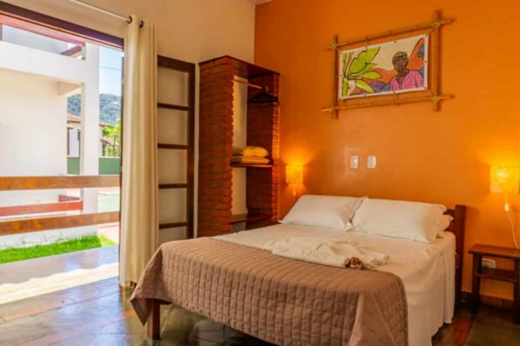 quarto da Pousada Casarão em Boiçucanga