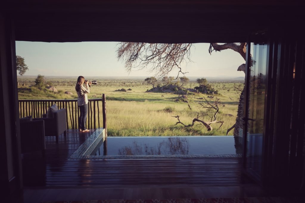 Varanda do Quarto no Four Seasons Serengeti Lodge na Tanzania